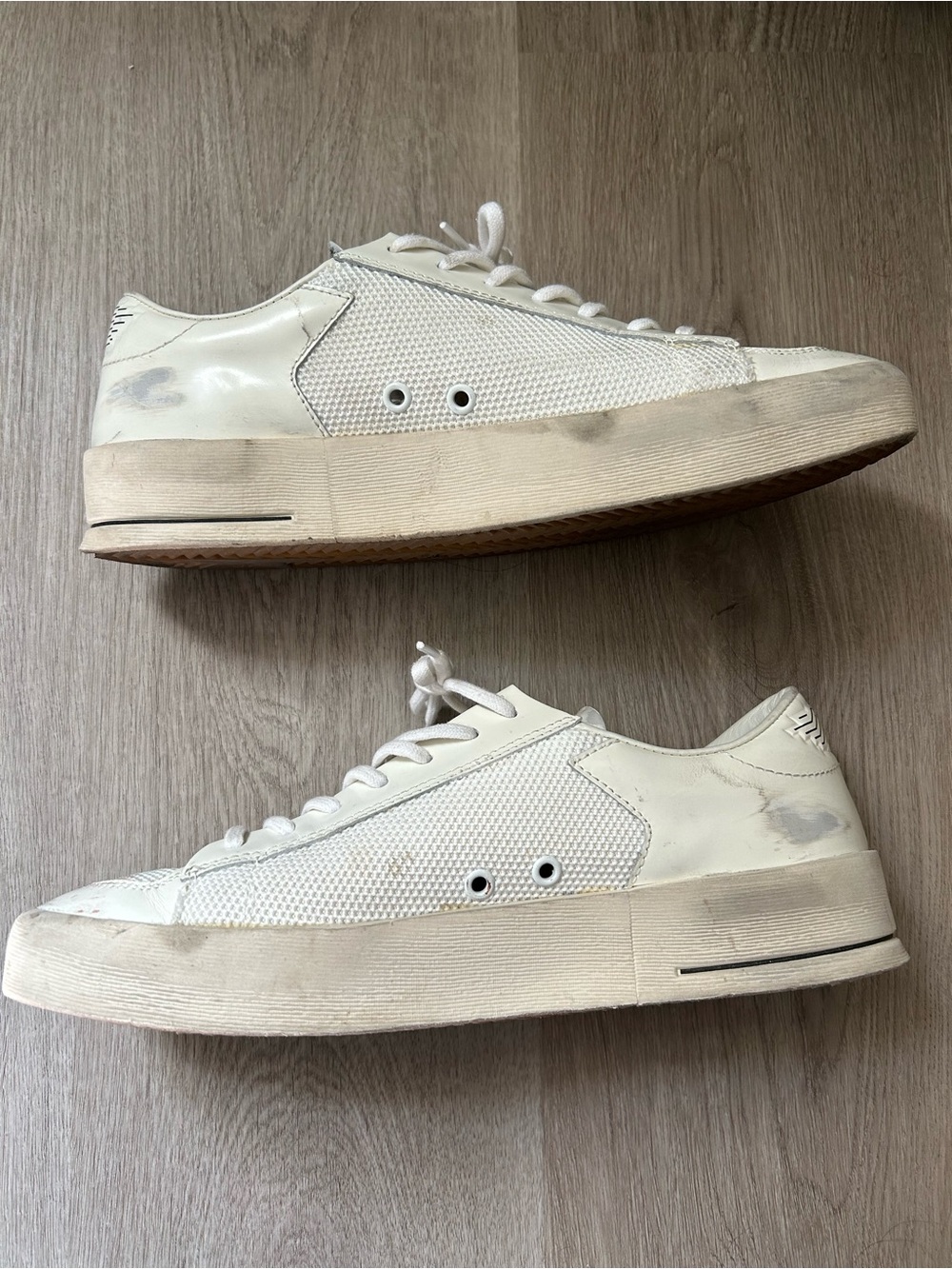 Golden Goose Men's Stardan in white mesh with black suede star 42 - Picture 6 of 12